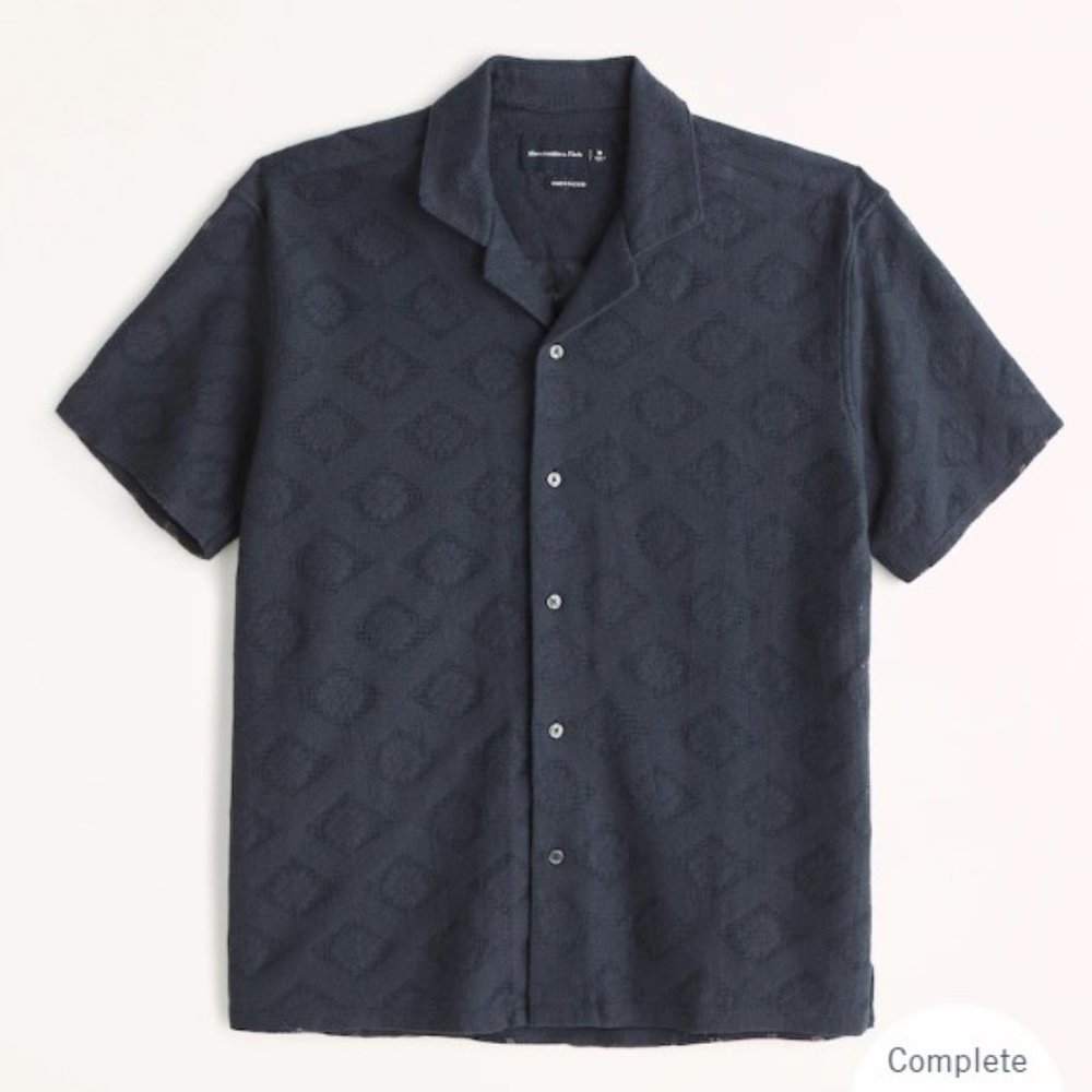 ABERCROMBIE & FITCH MEN'S SWEATER POLO SHIRT